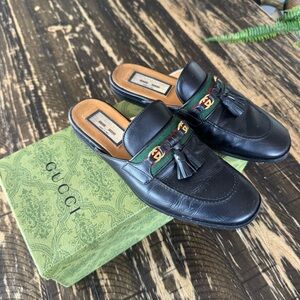 GUCCI 💫 Princeton Classic Mule Slipper Shoes Slides w/ BOX - Size 37 / 7
